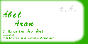 abel aron business card